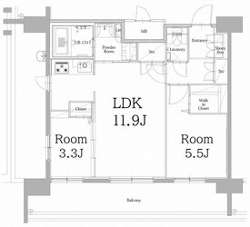 エンクレスト天神LINKの物件間取画像